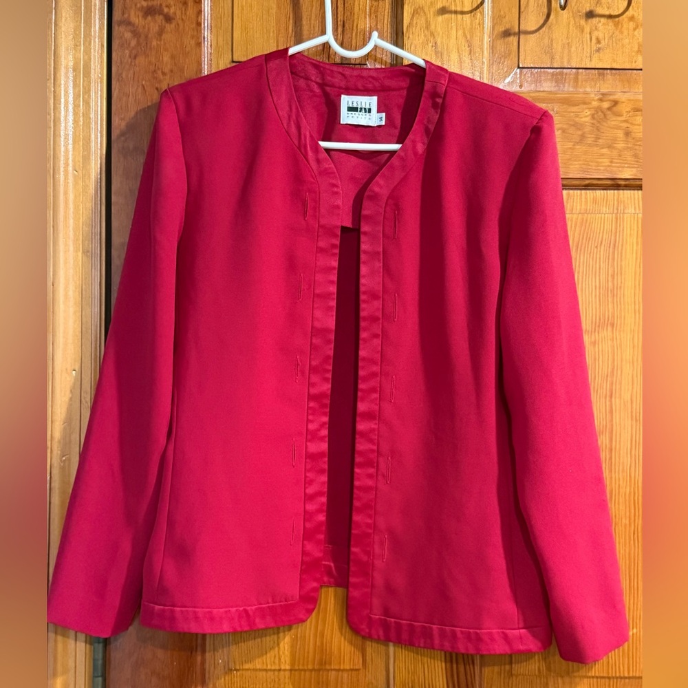 Leslie Fay Vibrant Red Blazer